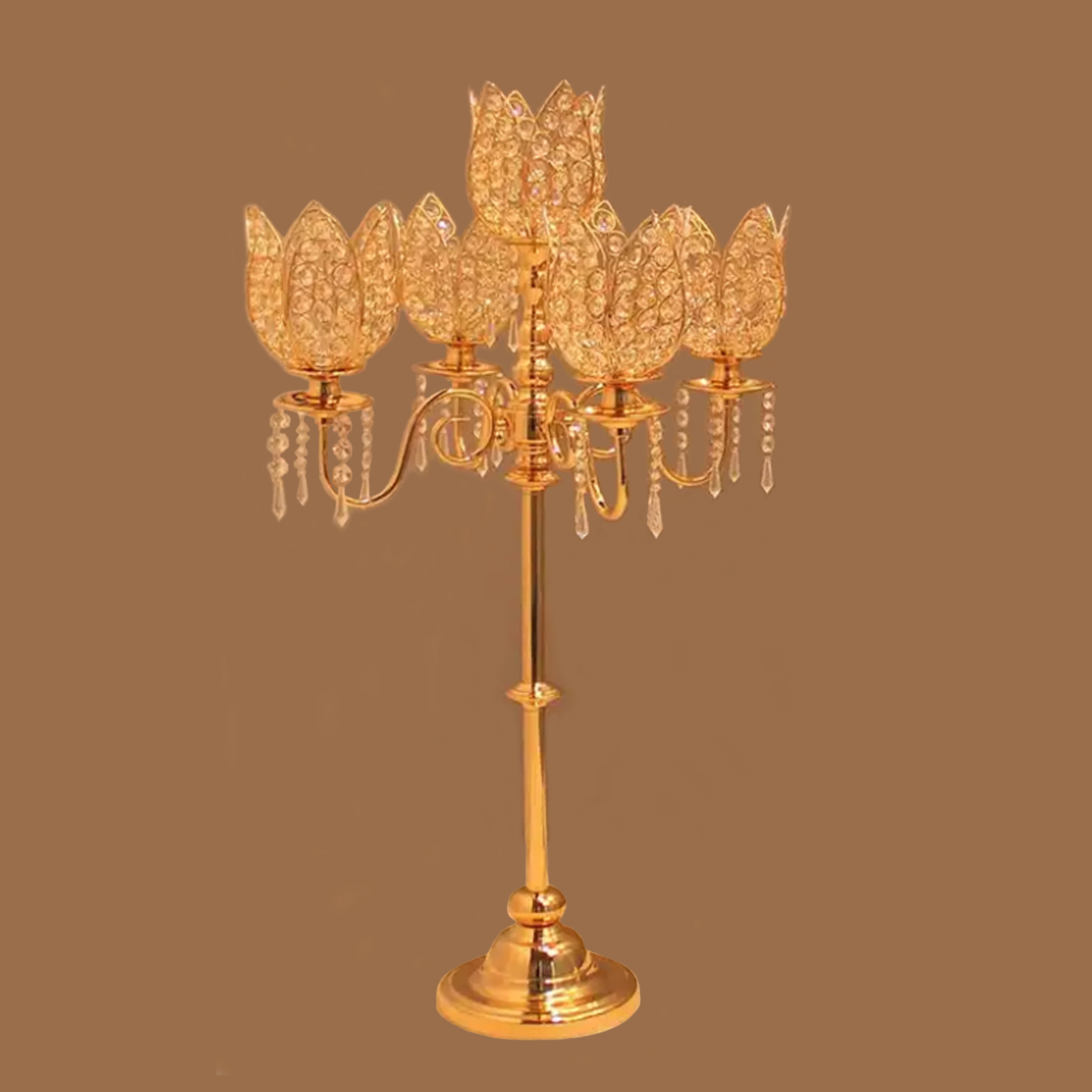 Crystal Lotus flower light Stand