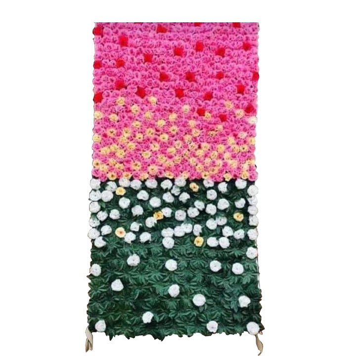 CARNITION AND GREEN GRASS WALL PANEL RED, RANI, PINK, PITHC AND WHITE