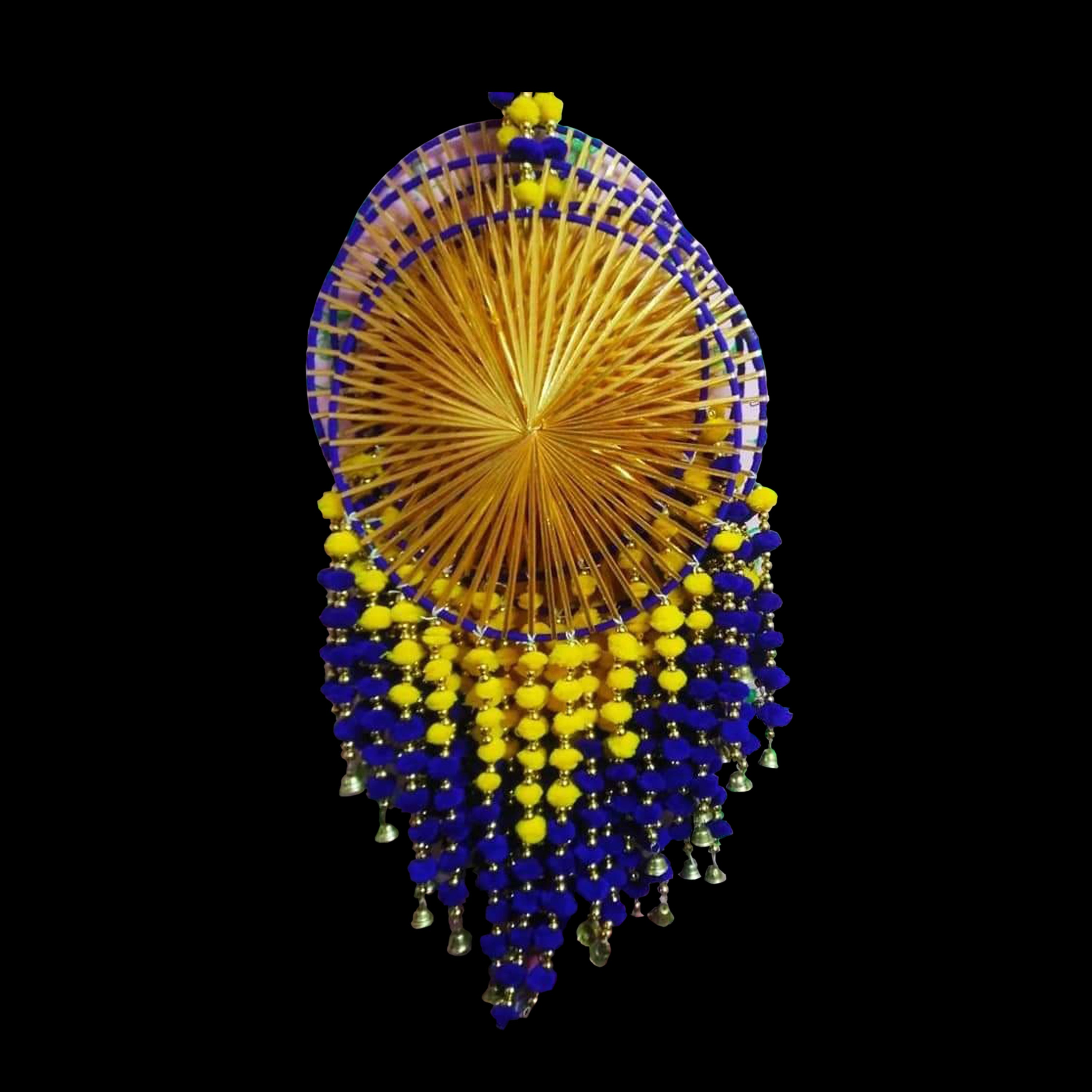 Pompom Flower Gota lace Wedding decoration hanging