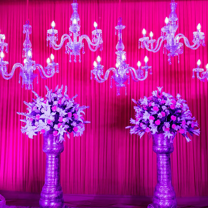 ACRYLIC CHANDELIER - 6 BULB - TRANSPARANT COLOUR