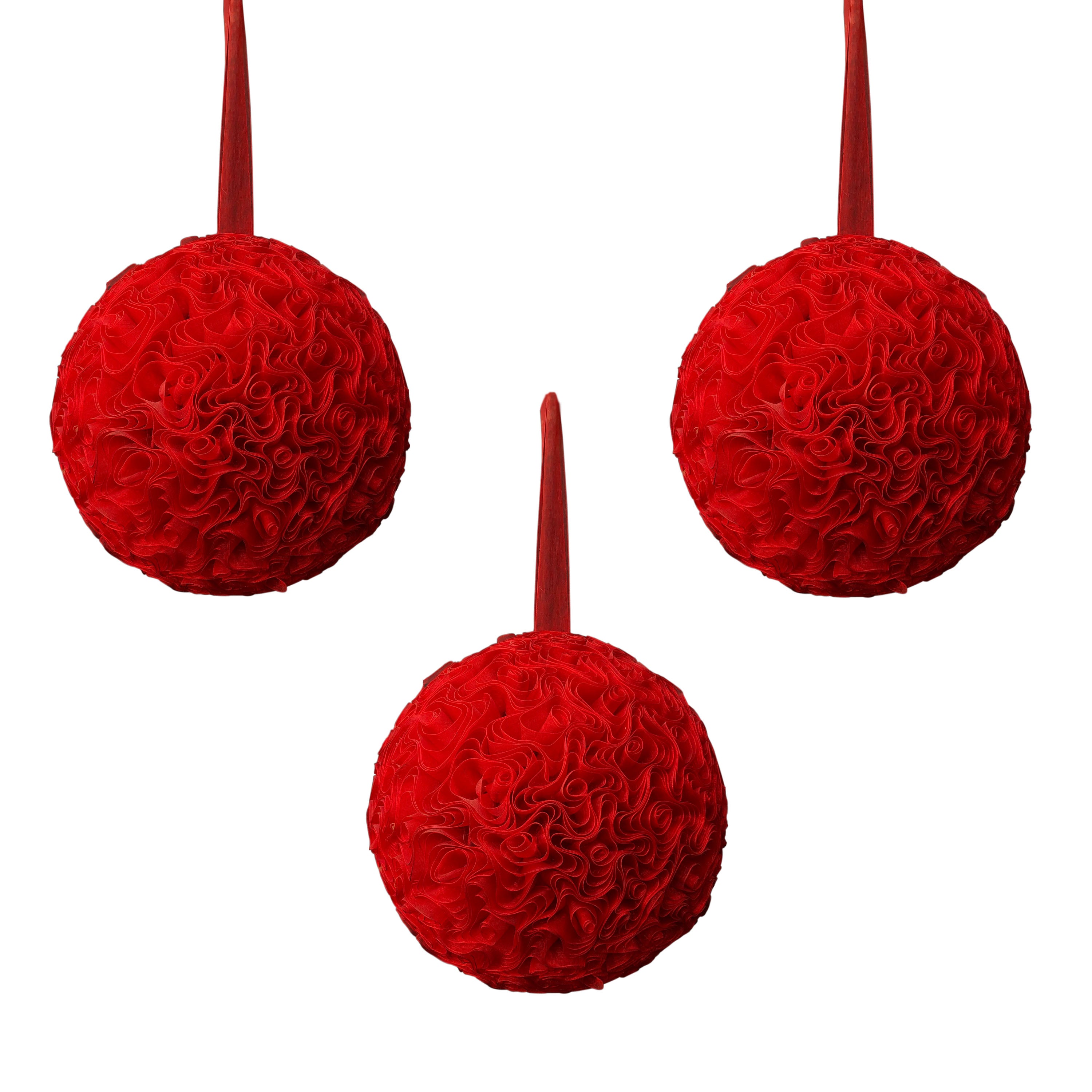Ribon Hanging Ball Red colour
