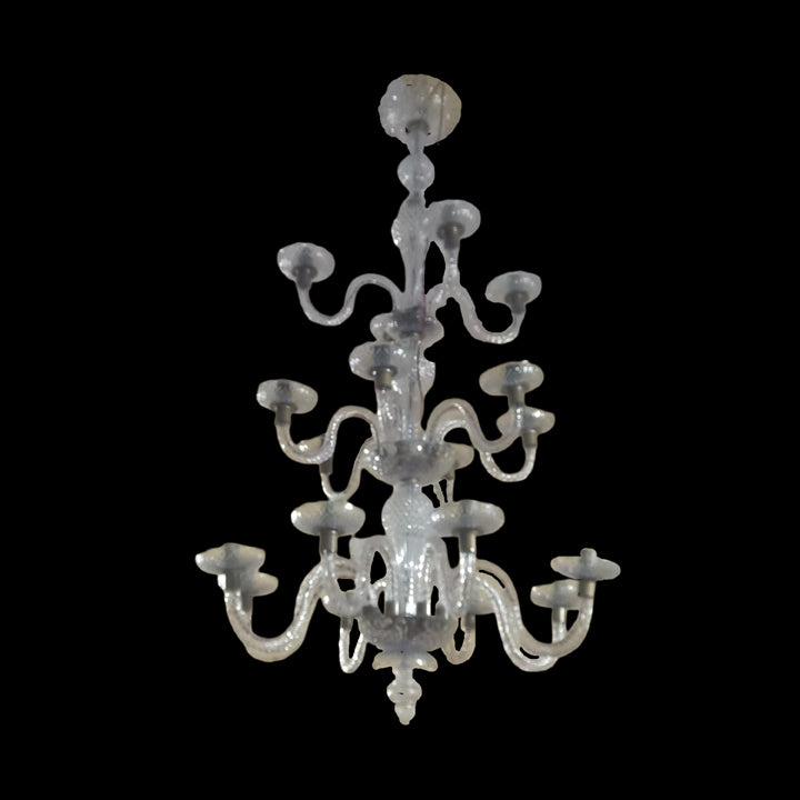 18 LIGHT ACRYLIC THREE STAPE  CHANDELIER